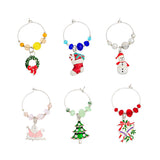 6 Piece Set of Wine Glass Charms - Christmas Special Edition